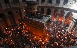 Orthodox Holy Fire Ceremony in Jerusalem