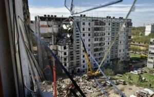 Missile attack on Uman amid wave of Russian strikes across Ukraine