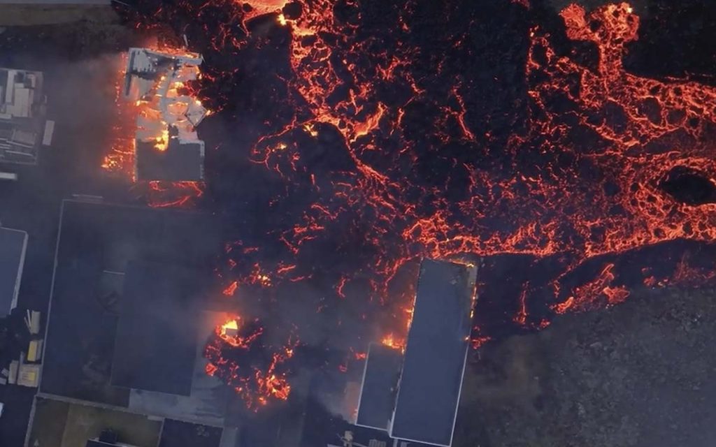 island-vulkan lava-erupcija