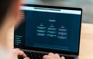 Opened AI chat on laptop