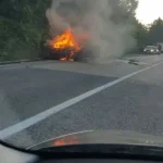 Drama između Kotor Varoša i Teslića: Ogroman plamen guta auto